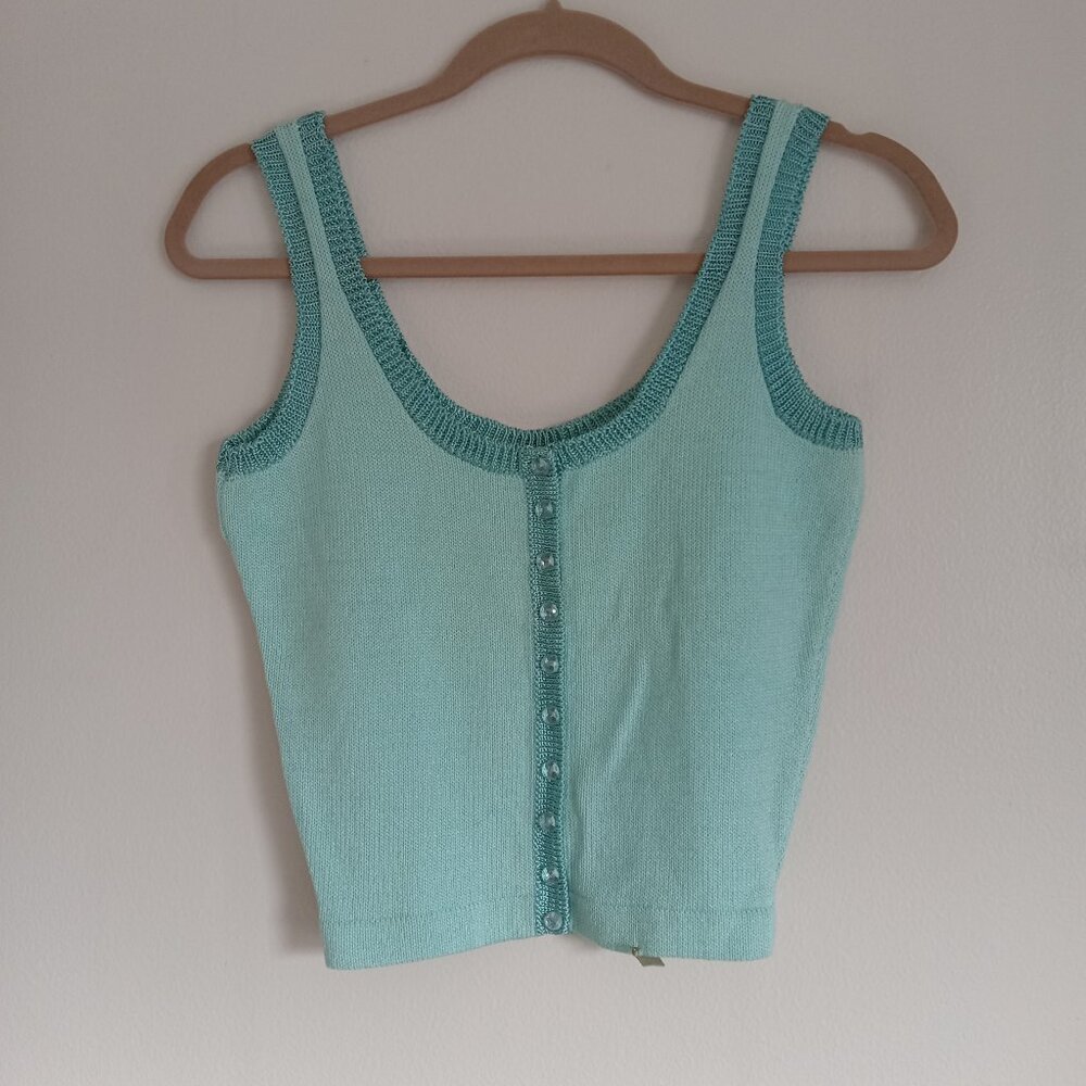 NWOT VINTAGE Shanie Jacobs Hand knit Crop Top
